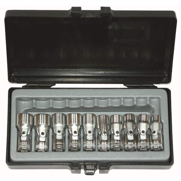 Force 3/8'' 10 Pc Universal Joint Socket Set 10 - 19mm