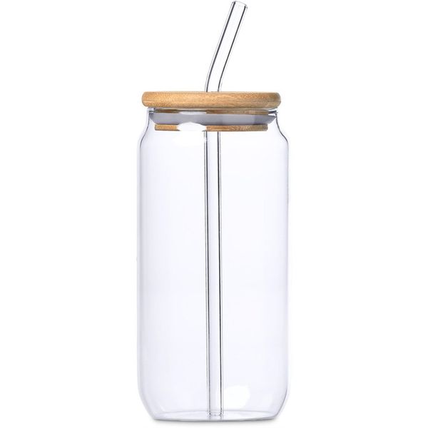 500ml Glass Cup with Lid