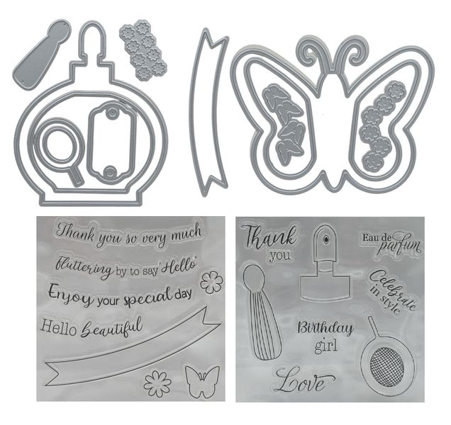 Gemini By Crafters Companion Stamp &amp; Metal Dies-2 Pack (29 Pieces In Total)