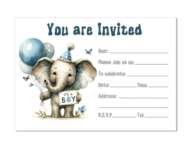 Invitation Cards - It's a Boy - Pack of 12