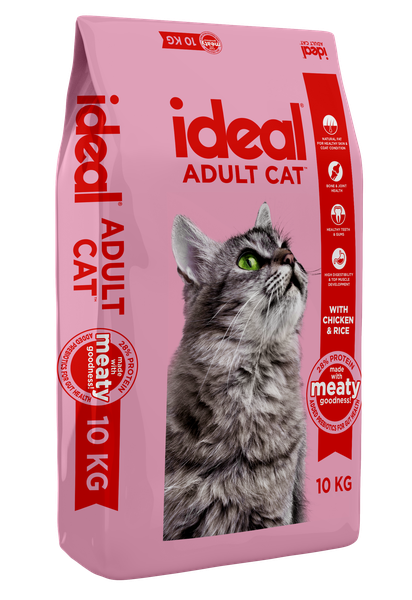 Ideal Cat Dry Food - Made with Meaty Goodness 10kg