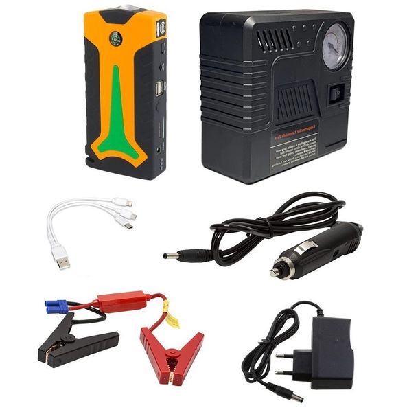 68000MAH Car Emergency Power Bank Jump Starter with Air Compressor
