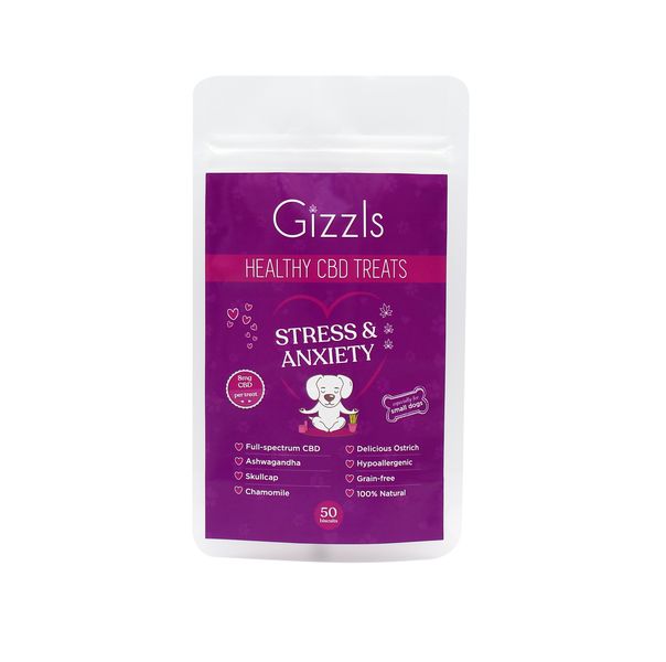 Gizzls Stress and Anxiety CBD Treats for Small Dogs