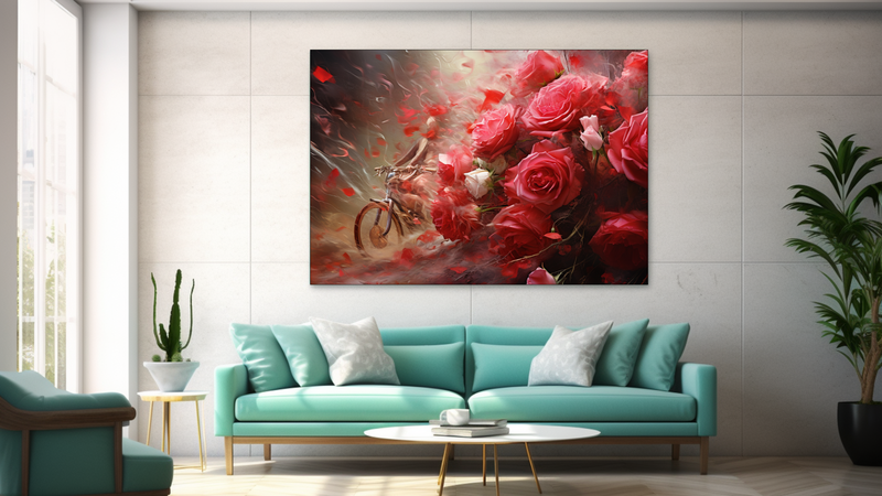 Canvas Wall Art - Rose in Motion Abstract - JT0058