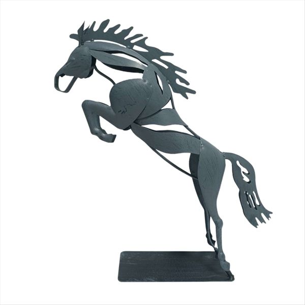 Handmade Life-Like Horse Standing Statue Desk Decorations