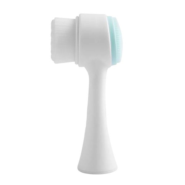 Double Sided Face Cleansing Brush - Blue