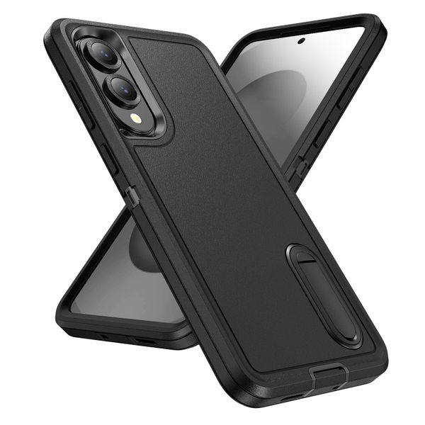 Phone Case Compatible With Galaxy S25 Edge 3 In 1 Kickstand Cover