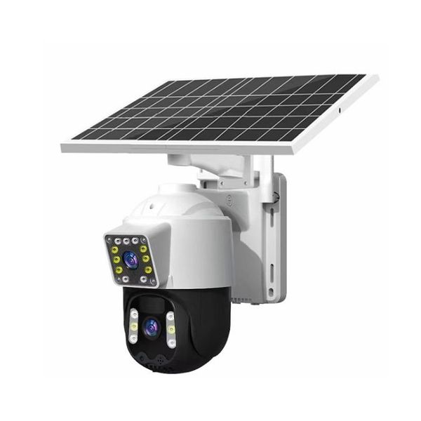 Solar Powered WiFi Dual 360 Security Camera with Night Vision