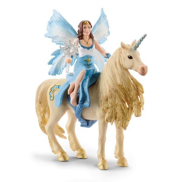 Schleich Bayala - Eyela Riding on Golden Unicorn (14cm Tall)