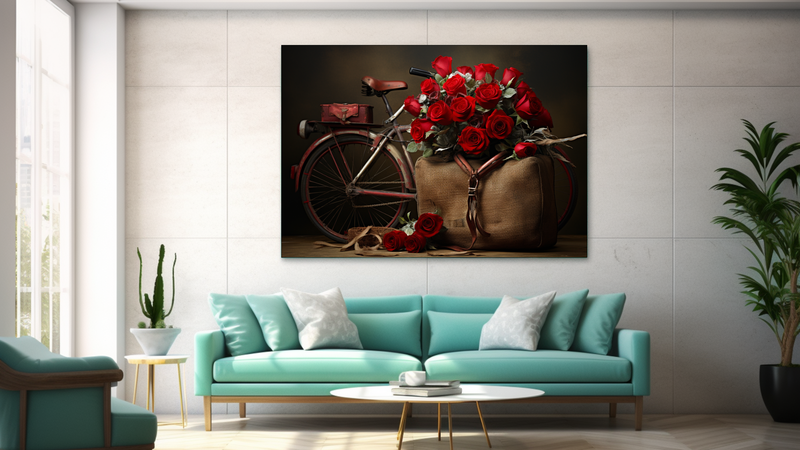 Canvas Wall Art - Bicycle Banquet Abstract - JT0050