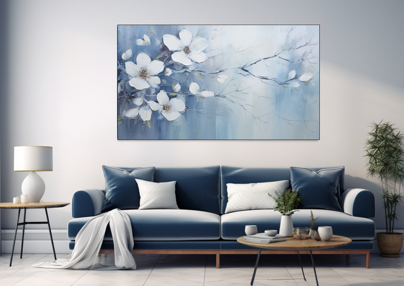 Canvas Wall Art - Tranquil Blossoms Abstract - BK0359