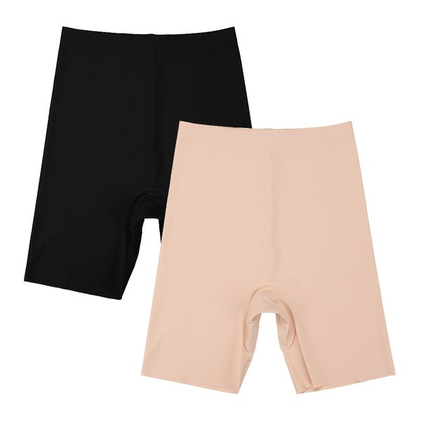Ice Silk High-Waist Safety Leggings, Anti - Exposure, 2-Pack