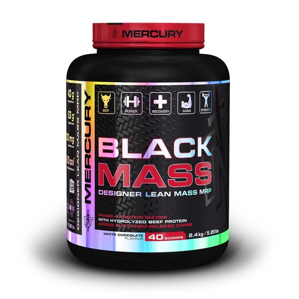 TNT Mercury Black Mass Protein Powder Blend -Lean Mass - White Choc - 2.4kg