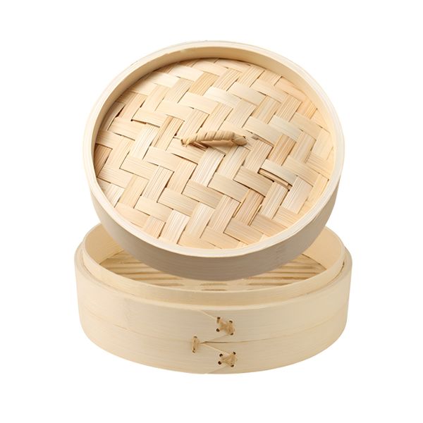 1 Tier Bamboo Steamers for Dumpling Dim Sum - 25cm