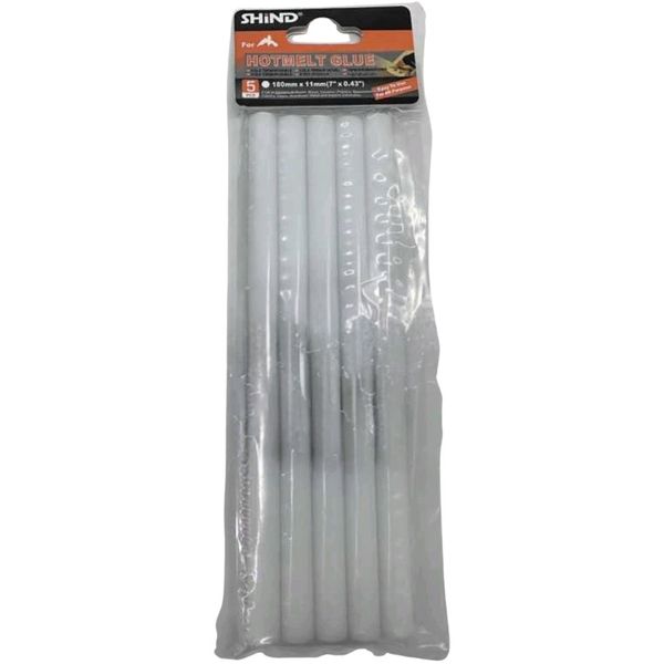Shind 5Pcs White Hot Melt Glue Sticks Pack