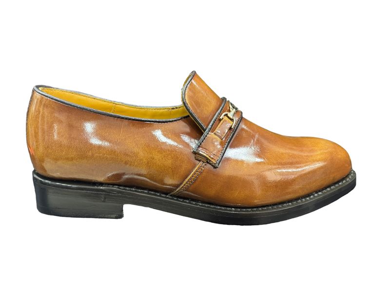 Saxone Men Ivywood Leather Slip-on Formal Shoes