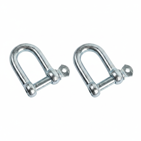 Heavy Duty D Shackles 16mm - Galvanized Steel for Towing - 2 Pack