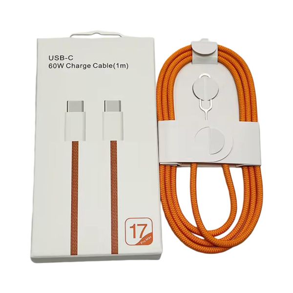 60W USB-C to USB-C Fast Charging Cable (1m) - Durable Braided Cable-(GC)