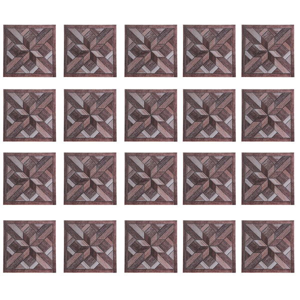20Pcs Wood Tile Sticker Self Adhesive Art Diagonal 3D Floor Sticker