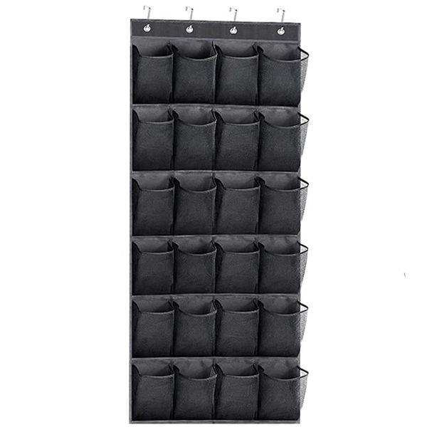 24 Pockets Hanging Shoe Storage Organizer with Hooks