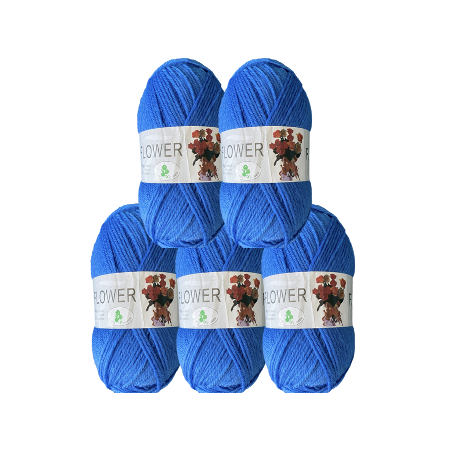 Double Knitting Polyester Yarn 100g (Pack of 5) Little Boy Blue Shop