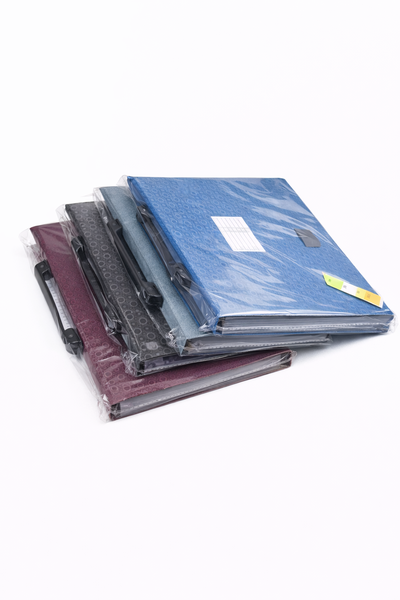 A4 Expanding Folder wt Button Closure - 13 Pocket Document Organizer-4 Pcs