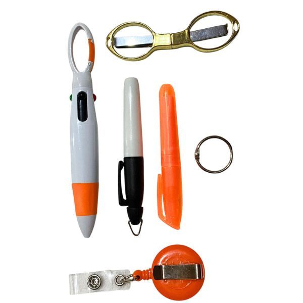 5 Piece - Nurse/Doctor Pen Set &amp; Holder - Retractable - Foldable Scissors