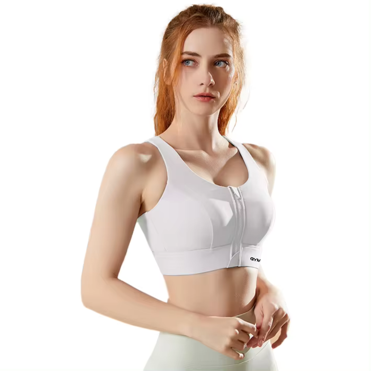 GYMPANTHER Women's Front Zip-Up Sports Bra