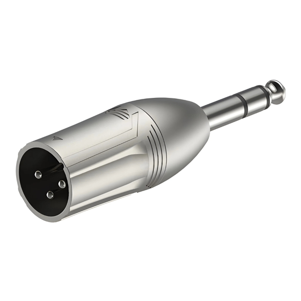 Roxtone RA3XMJM 6.3mm TRS Male to 3-Pin XLR Male Audio Adapter