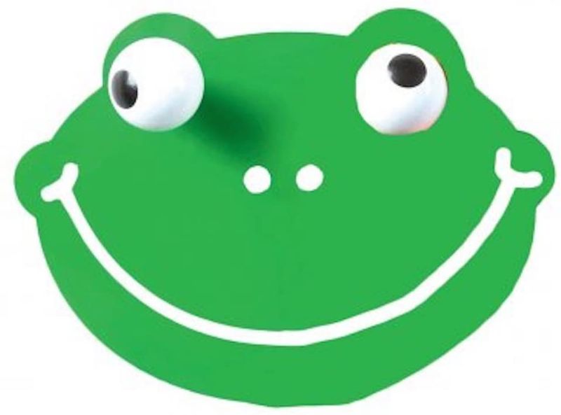 Hooklys / Froggy Frog, Gaderobehaken mit Wandtattoo / Coat Hook