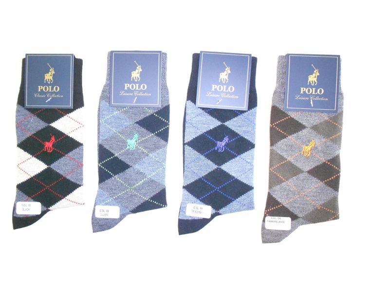 Polo Cotton Designer Socks - 4 Pack (STRIPE30615)