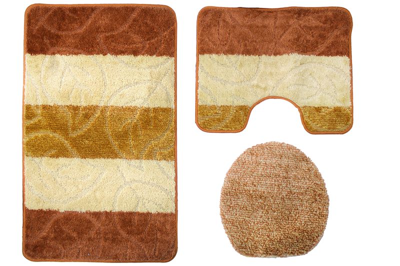 60x100cm 3 Piece Turkish Toilet Mat &amp; Cover Set with Non-Slip Under P/B/I