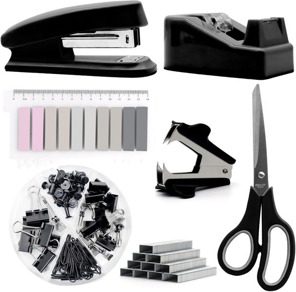 Stapler Office Set Desk Accessories-Set of 7