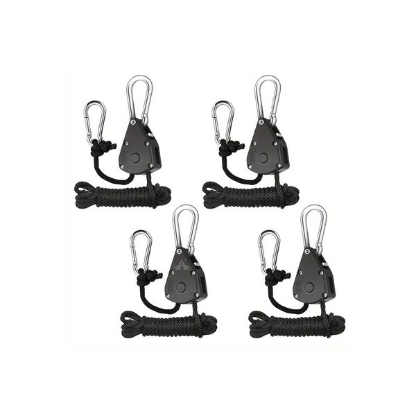 ALANES Adjustable Heavy Duty Rope Hanger Carabiner Rope Clip