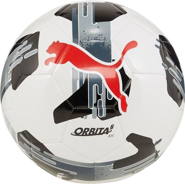 Puma Orbita 6 MS Soccer Ball - White/Black - Size 5