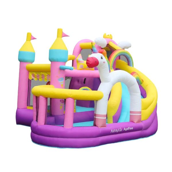 Unicorn Palace Jumping Castle and Slide - 82104