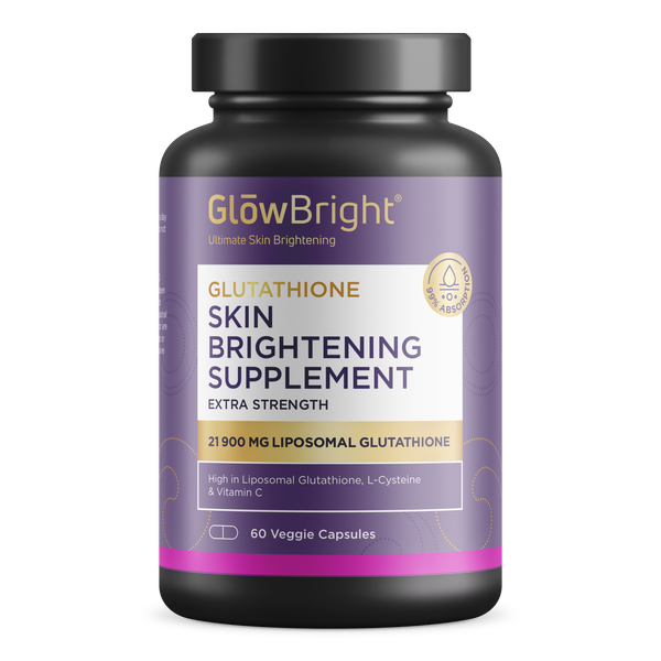 Glow Bright Skin Brightening Glutathione Supplement - 60 Capsules