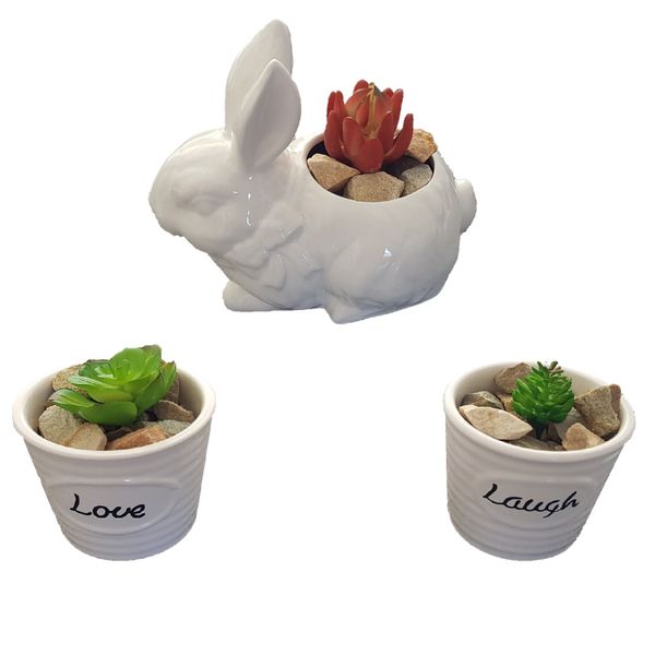 Set Of Stunning Planters And Artificial Plants By Seedleme