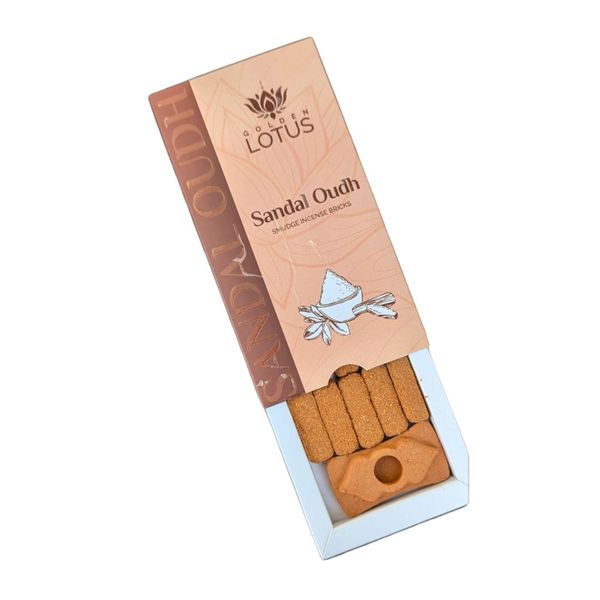 Golden Lotus Incense Bricks - Sandalwood Oudh Incense