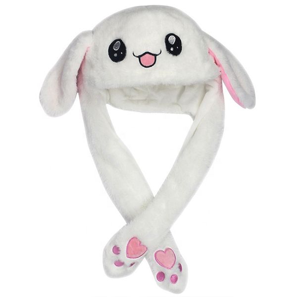 BUFFTEE Warm Pink Bunny Plush Beanie &amp; Scarf - Multifunctional Winter Hat