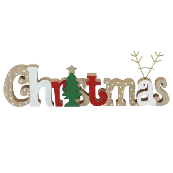 Christmas Wooden Table Top Sign