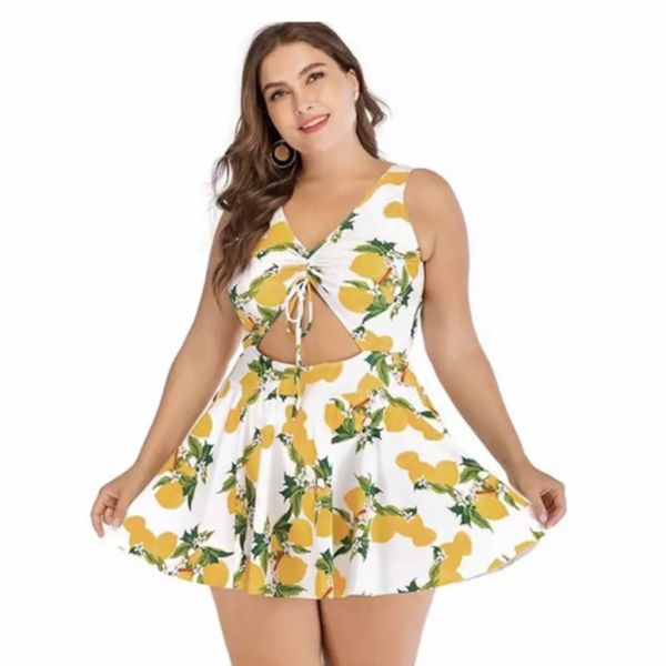Lemons Plus Size Swimsuit