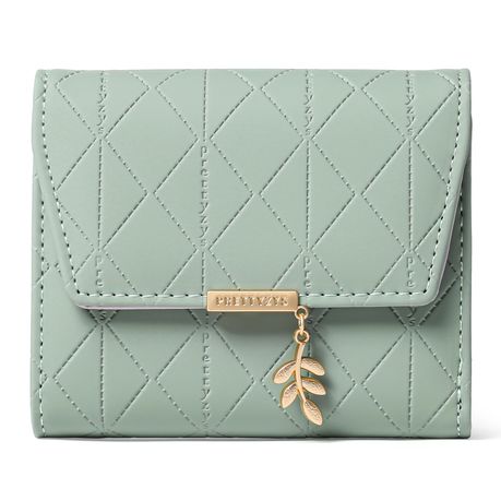 Ladies PU Leather Small Wallet, Zipper Coin Pocket with ID Window Image