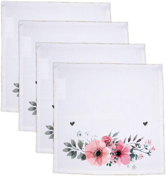 Pappa Joe - Printed Cloth Serviettes - Napkins - Hearty Flowers