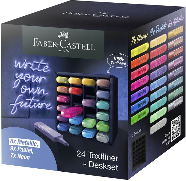 Faber-Castell Textliner highlighters - deskset of 24
