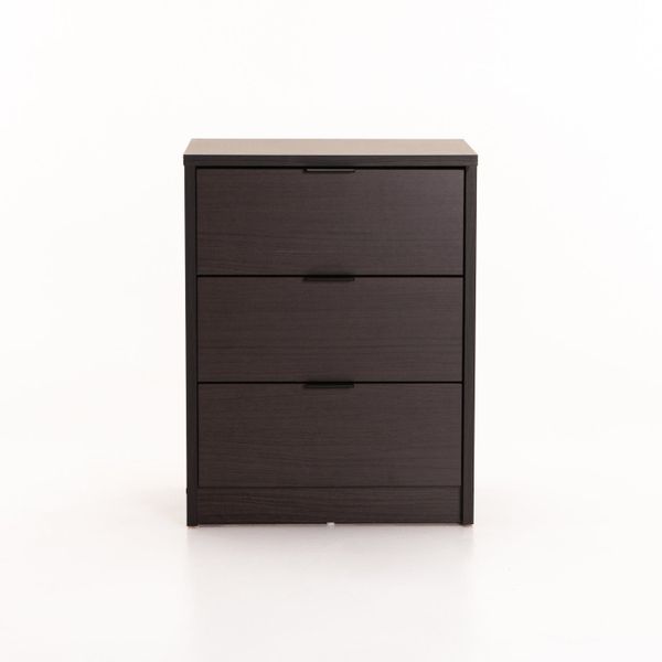 Cora 3 Drawer Modern Bedroom Nightstand