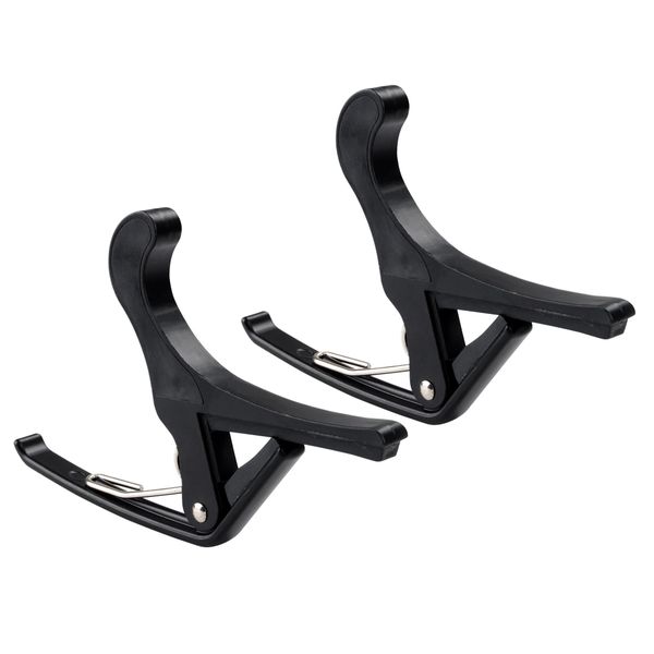 2 Ukulele Metal Guitar Capos, Guitar Accessories - Black