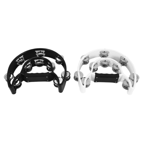 2Pack 10 Inch Double Row Tambourine For Adult,Half Moon Tambourine