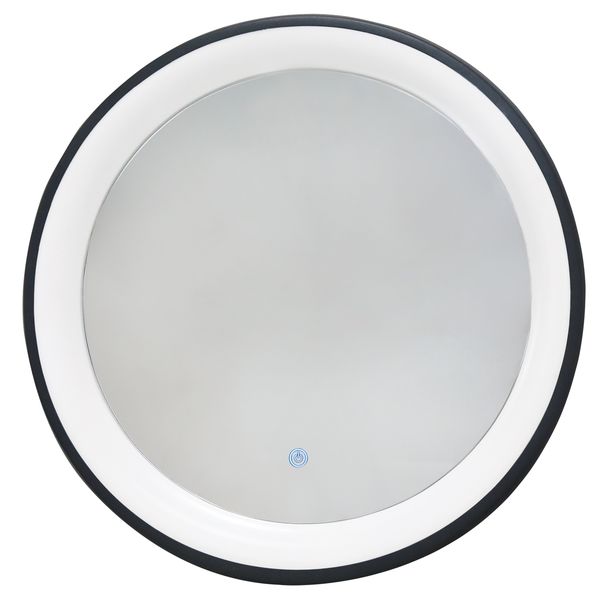 Contemporary Black Frame Dimmable LED Mirror - ML064