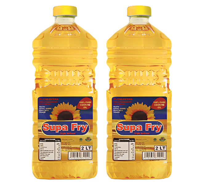 Supa Fry Pure Cooking Oil - 2 Litres - Pack of 2